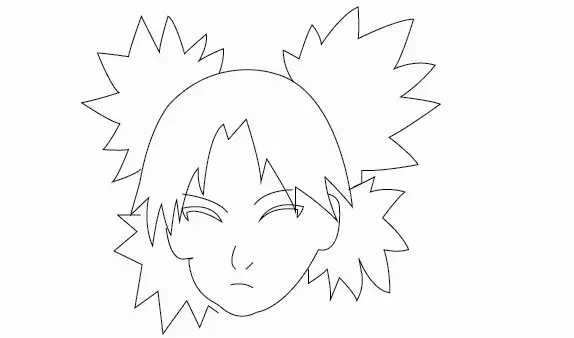 Step-4-Draw-eyes-Nose-ears-and-Lips-of-Temari-Naruto