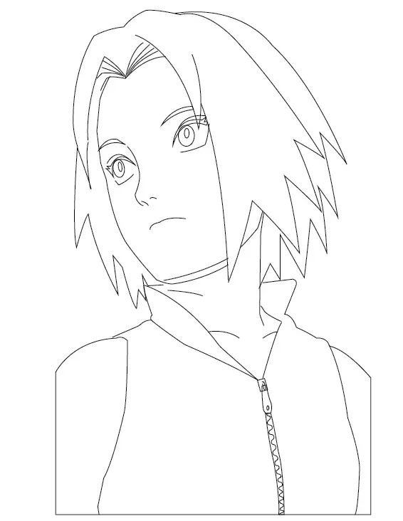 How to Draw Sakura Haruno Drawing in 9 Easy Steps