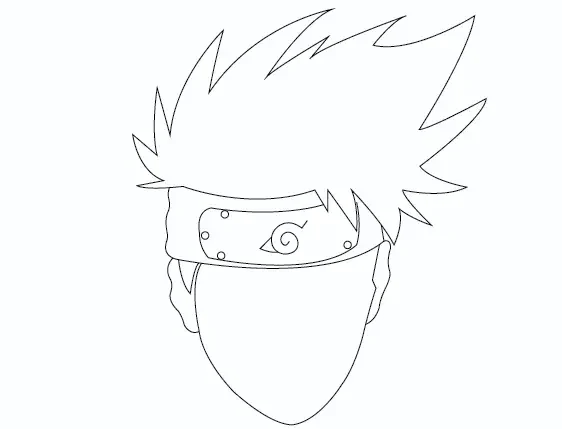 How to draw Kakashi  Easy Naruto drawings for beginners