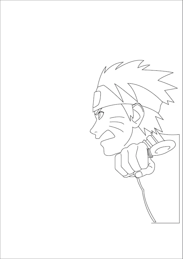 Step-6-Draw-a-weapon-and-dress-of-Naruto-Uzumaki