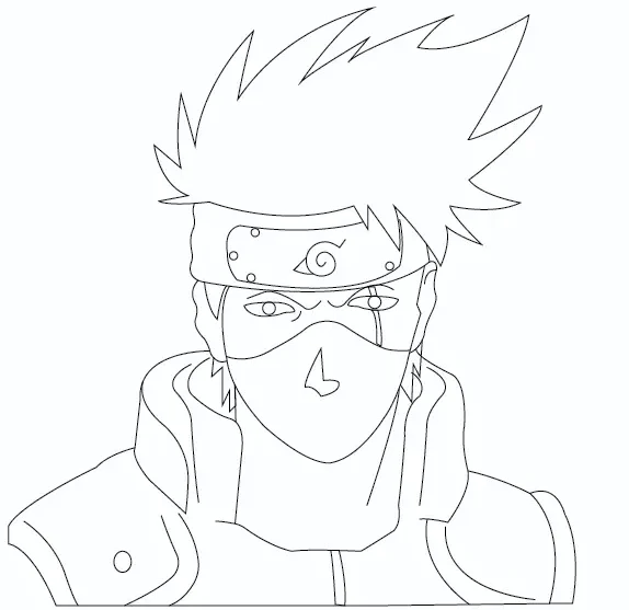 How to Draw Kakashi Hatake Drawing in 10 Easy Steps