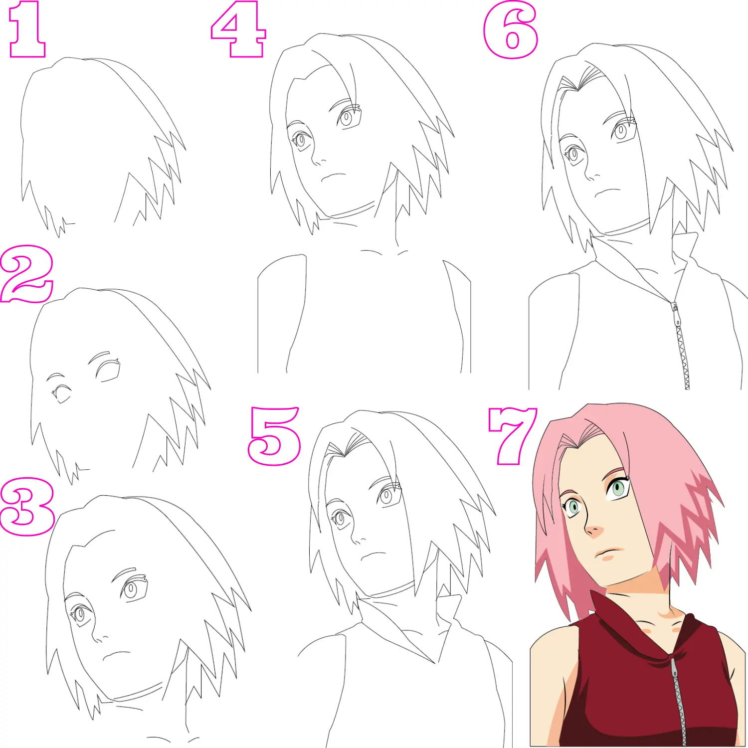 Sakura-Haruno-Drawing-Step-by-Step-Guide