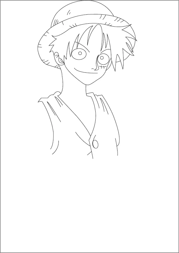 How to Draw Monkey D. Luffy Drawing in 8 Easy Steps