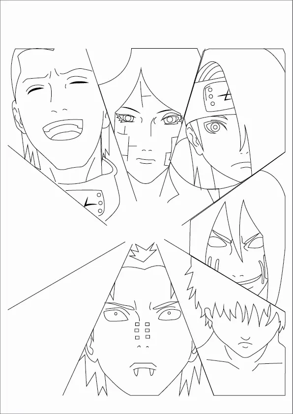 How to draw Akatsuki Cloud (Naruto) step by step, EASY 
