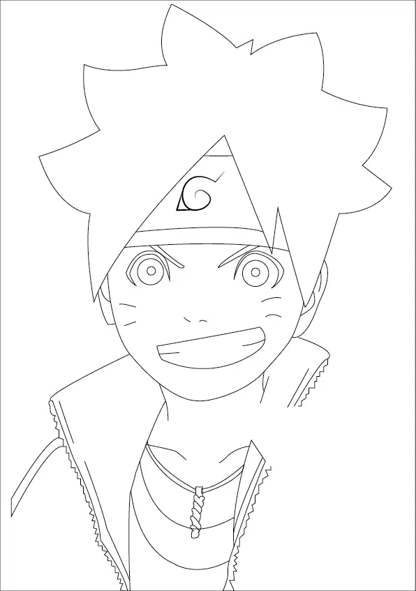 Step-6-Sketch-Boruto’s-Inner-Shirt-and-Necklace
