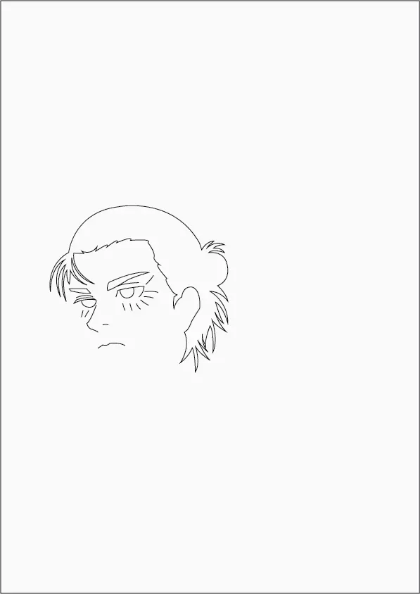 Step-02-Draw-the-facial-features-of-Eren-Titan