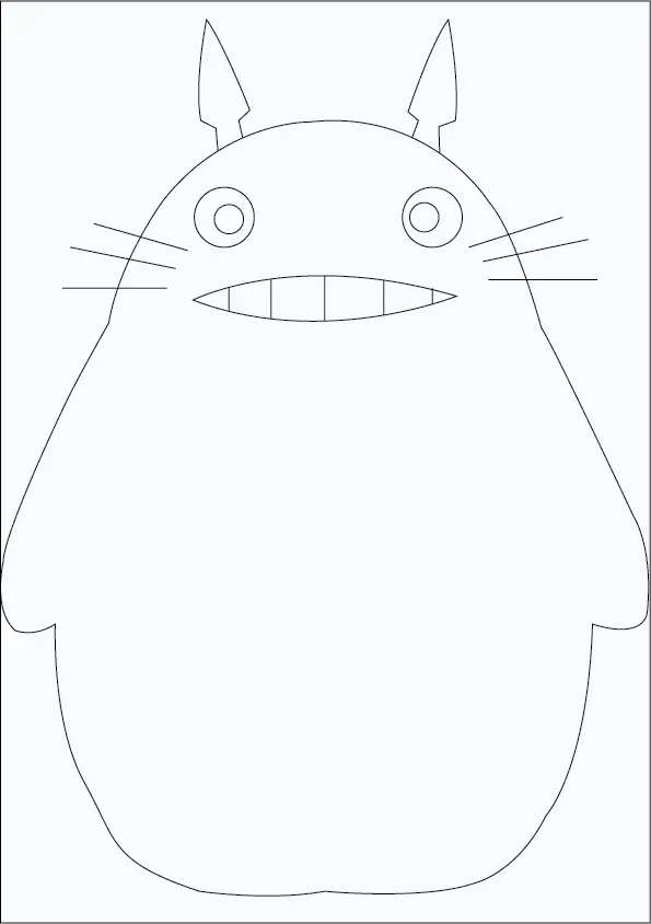 Step-03-Draw-the-facial-features-of-Totoro-Anime
