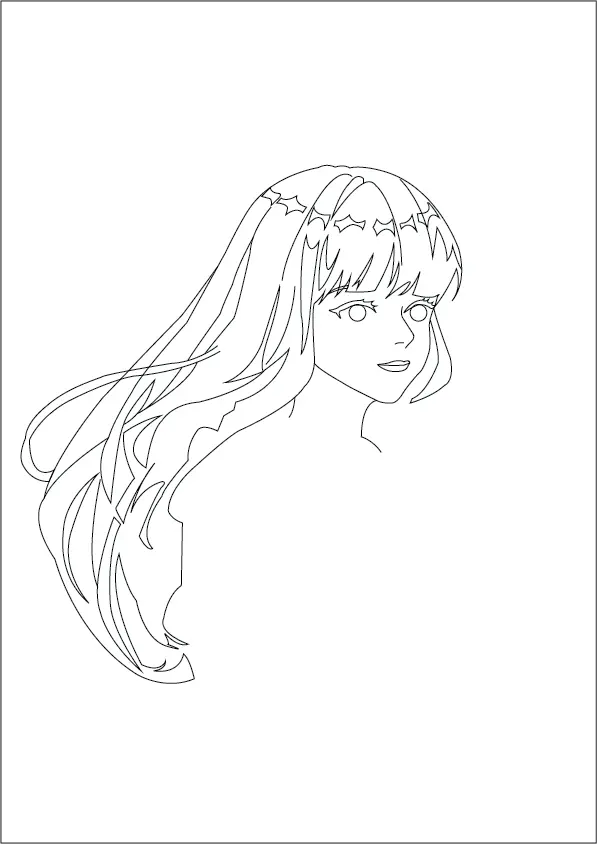 Step-03-Outline-Hinata's-Facial-Features-and-Neck