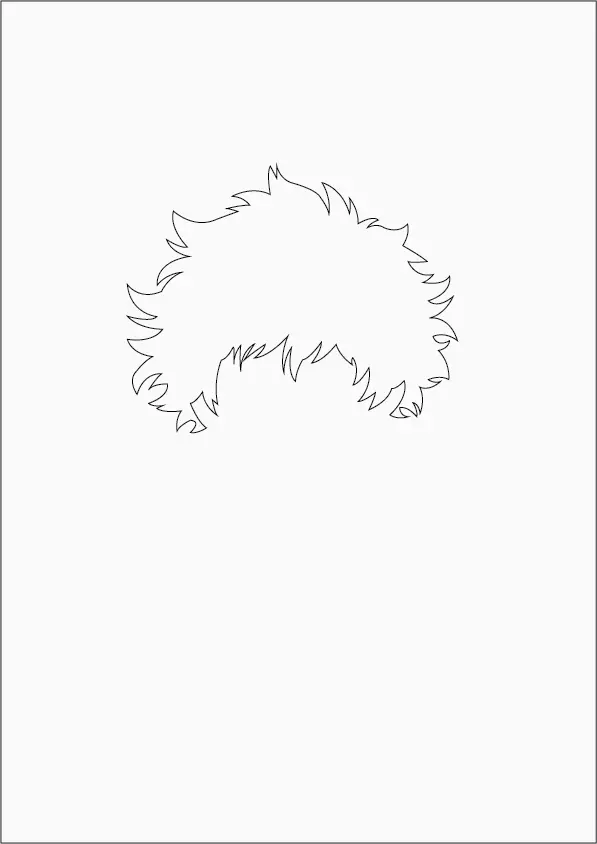 Step-01-Deku-hair-drawing