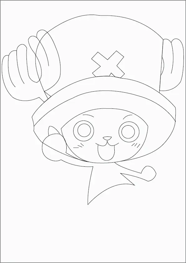Step-04-Draw-another-antler-on-the-right-side-of-the-hat-and-also-draw-the-body-and-hands
