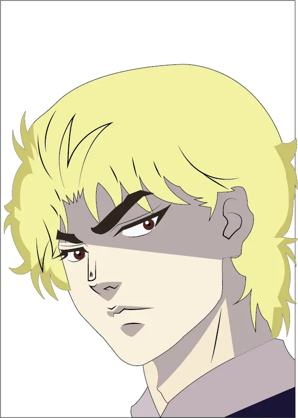 Step-06-Fill-Color-in-the-Dio-Anime-drawing